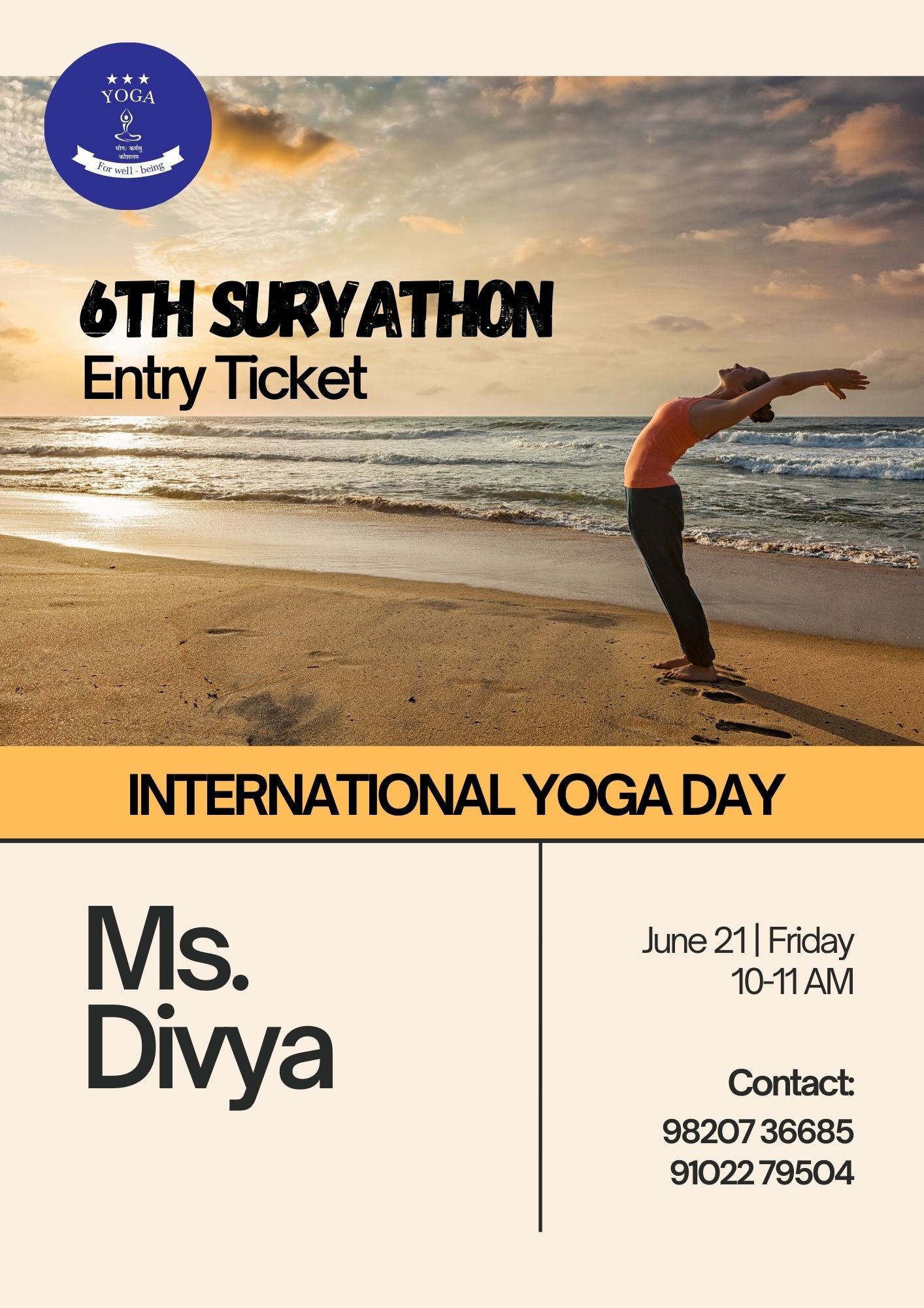 6th Suryathon Entry Ticket